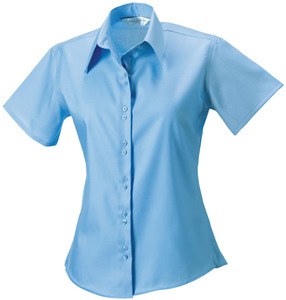 Russell Collection RU957F - Ladies' Short Sleeve Ultimate Non-Iron Shirt Bright Sky