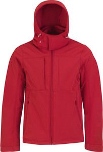 B&C CGJM950 - Hooded Softshell Men Red