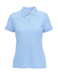 Fruit of the Loom 63-212-0 - Ladies Polo Mischgewebe Sky Blue