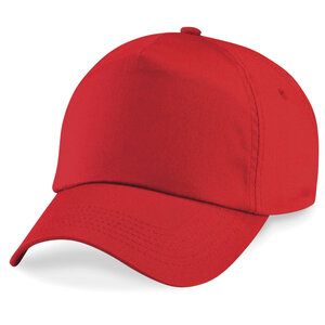 Beechfield B10 - Original 5 Panel Cap 100% Cotton Bright Red