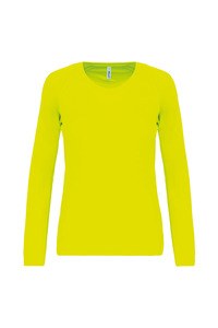 ProAct PA444 - LADIES' LONG SLEEVE SPORTS T-SHIRT Fluorescent Yellow