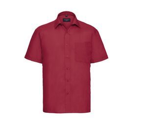 Russell Collection RU935M - Mens Short Sleeve Polycotton Easy Care Poplin Shirt