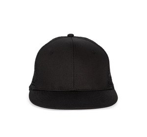 K-up KP113 - TRUCKER FLAT PEAK CAP - 6 PANELS Black