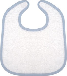 Kariban K833 - BABIES' TERRY BIB White / Sky Blue