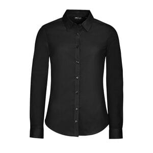 SOL'S 01427 - BLAKE WOMEN Long Sleeve Stretch Shirt Black