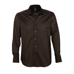 SOL'S 17000 - Brighton Long Sleeve Stretch Men's Shirt Brown