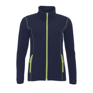 SOL'S 00587 - NOVA WOMEN Micro Fleece Zipped Jacket Marine / Vert pomme