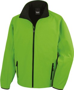 Result R231M - Core Printable Soft Shell Vivid Green/ Black