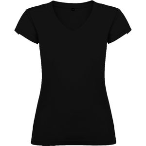 Roly CA6646 - VICTORIA V-neck short-sleeve t-shirt for women with 1x1 ribbed finishes