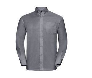 Russell Collection JZ932 - Men's Oxford Shirt Silver