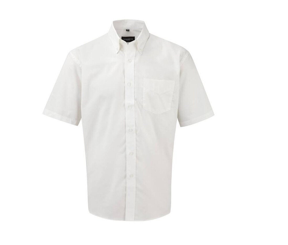 Russell Collection JZ933 - Men's Oxford Cotton Short Sleeve Shirt