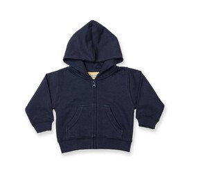 Larkwood LW005 - Zip Through Hooded Sweatshirt Navy