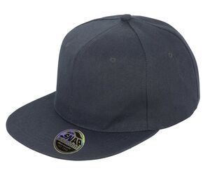 Result RC083 - 100% cotton flat visor cap Black