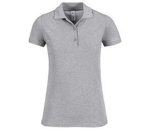 B&C BC409 - Women's Polo Saffron Timeless Heather Grey