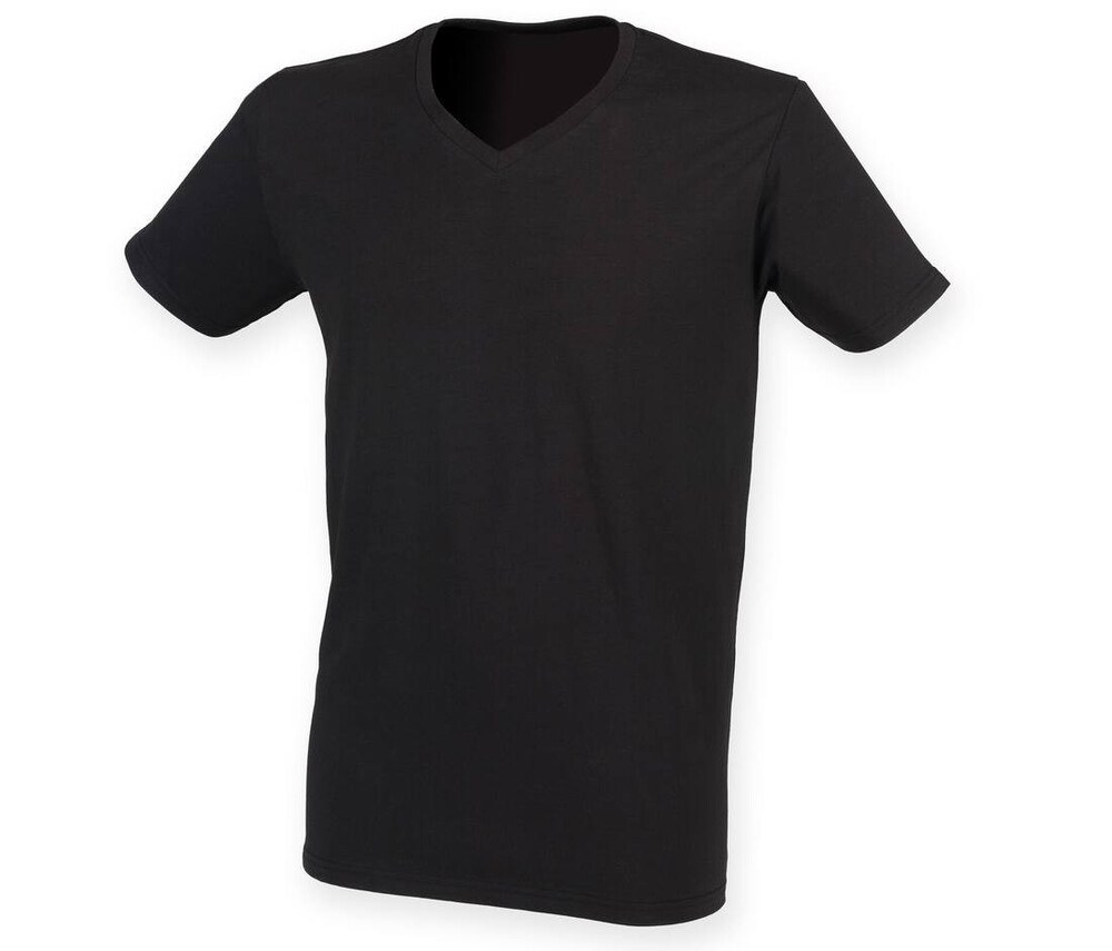 Skinnifit SF122 - Men's stretch cotton v-neck T-shirt