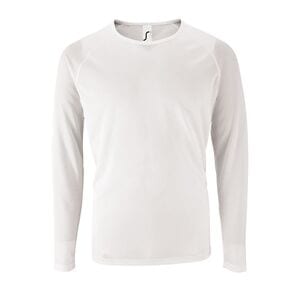 SOL'S 02071 - Sporty Lsl Men Long Sleeve Sports T Shirt White