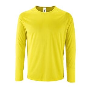 SOL'S 02071 - Sporty Lsl Men Long Sleeve Sports T Shirt Neon Yellow