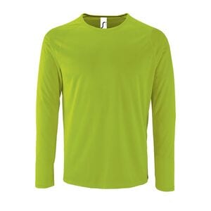 SOL'S 02071 - Sporty Lsl Men Long Sleeve Sports T Shirt Neon Green