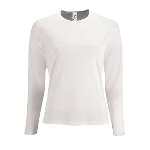 SOL'S 02072 - Sporty Lsl Women Long Sleeve Sports T Shirt White