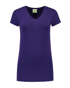 Lemon & Soda LEM1262 - T-shirt V-neck cot/elast SS for her Purple