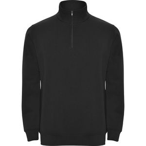Roly SU1109 - ANETO Sweatshirt with matching half zip and polo neck Black