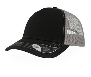 Atlantis AT180 - Cotton Canvas Rapper Cap Black / Grey