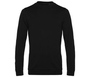 B&C BCU01W - Round neck sweatshirt Black Pure