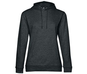 B&C BCW04W - Hooded sweatshirt # woman Heather Asphalt