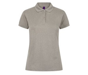 Henbury HY476 - Breathable women's polo shirt Heather Grey