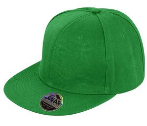 Result RC083 - 100% cotton flat visor cap Emerald Green