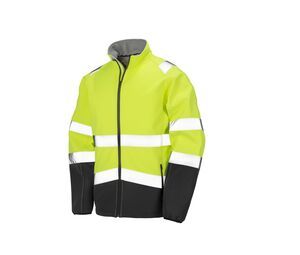 Result RS450 - High visibility soft -work jacket Fluorescent Yellow / Black