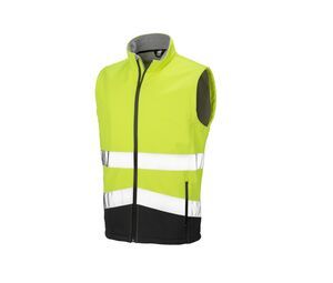 Result RS451 - High -visibility work -making bodywarmer Fluorescent Yellow / Black