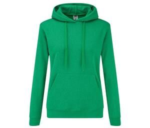 Fruit of the Loom SC269 - Women's Hoodie With Kangaroo Pocket Retro Heather Green