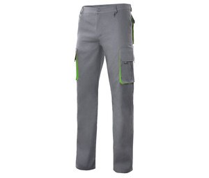 VELILLA V3004 - TWO-TONE MULTI-POCKET PANTS Grey/ Lime