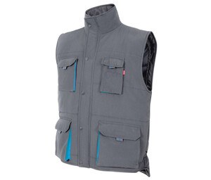 VELILLA V5902 - GILET MATELASSÉ BICOLORE MULTI-POCHES Grey / Sky Blue