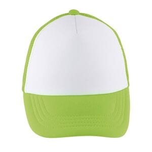 SOL'S 03091 - Bubble Kids Kids' Five Panel Mesh Cap White/Neon Green