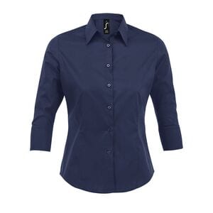 SOL'S 17010 - Effect 3/4 Sleeve Stretch Women's Shirt Dark Blue