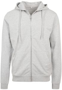 Build Your Brand BY082 - Zipped hooded terry sweatshirt