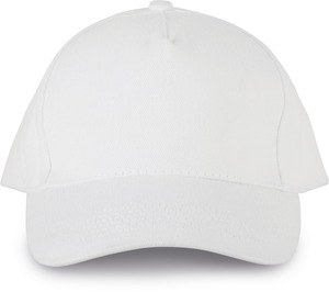 K-up KP135 - 5 PANELS ORGANIC COTTON CAP White