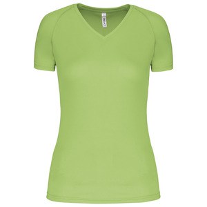 Proact PA477 - Ladies’ V-neck short-sleeved sports T-shirt Lime