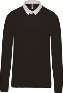 Kariban K213 - Rugby polo shirt Black / White