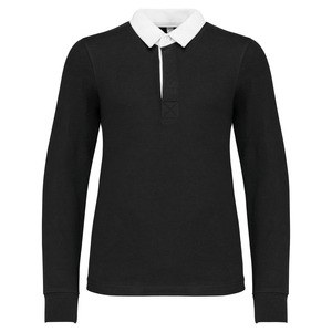 Kariban K214 - Children's rugby polo shirt Black / White