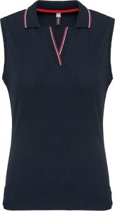Kariban K224 - Ladies' sleeveless polo shirt Navy / Red / White
