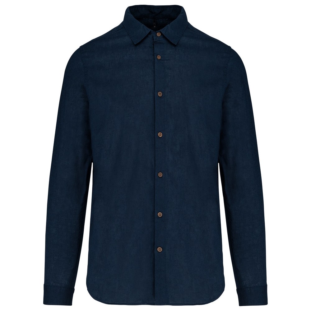 Kariban K588 - Men's long-sleeved linen and cotton shirt