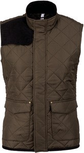 Kariban K6125 - Women's quilted bodywarmer Mossy Green / Black