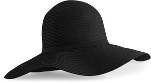 Beechfield B740 - marbella wide brim summer hat Black