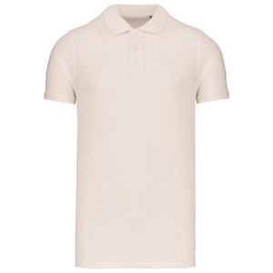 Kariban K209 - Men's short-sleeved organic piqué polo shirt Cream