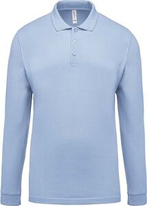 Kariban K256 - Men's long-sleeved piqué polo shirt Sky Blue