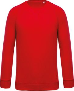 Kariban K480 - Men's organic round neck sweatshirt with raglan sleeves Red