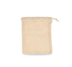 Kimood KI0734 - Mesh bag with drawstring carry handle Natural